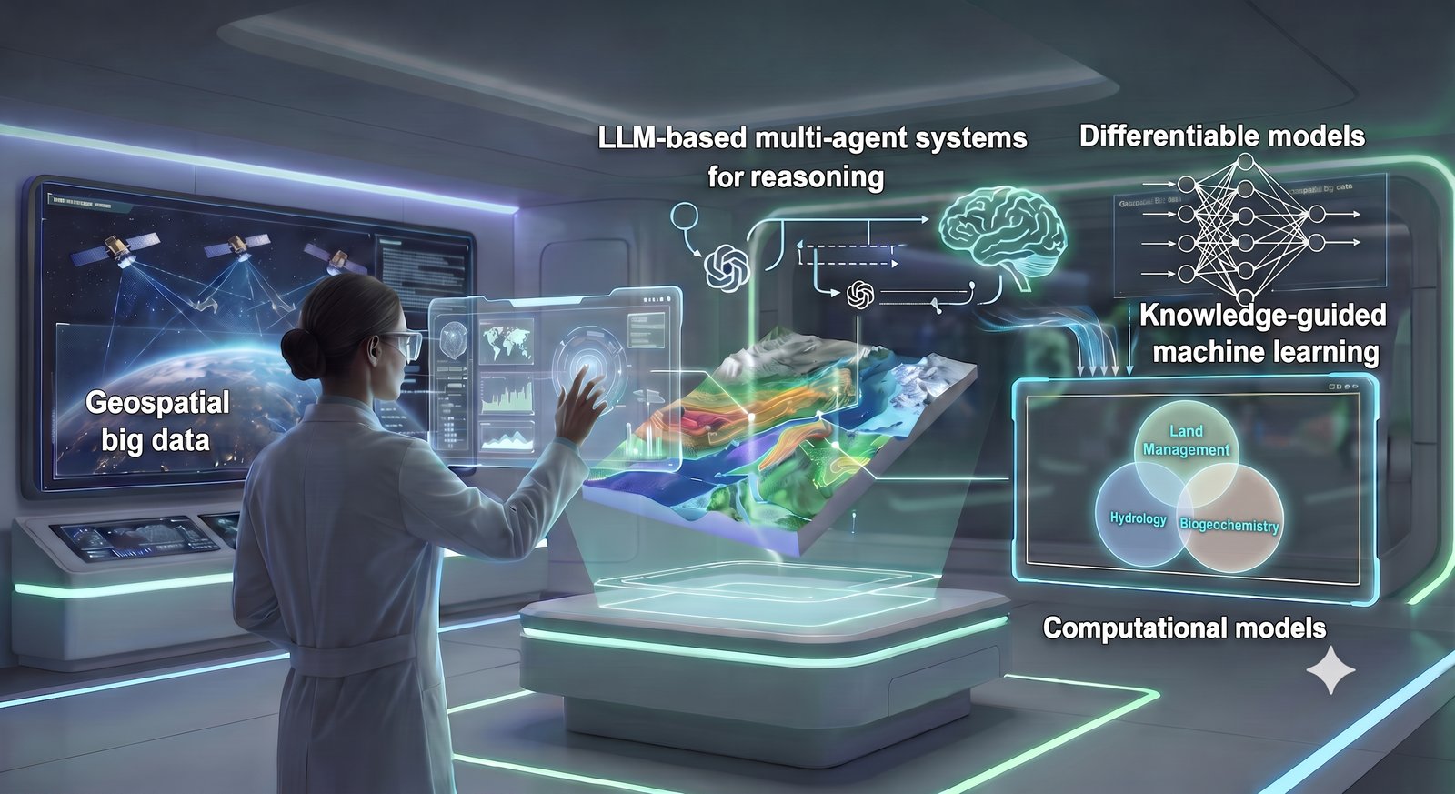 AI for science and environmental data science illustration